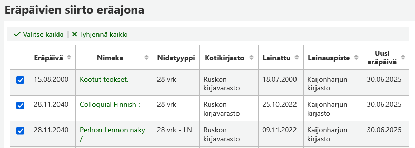 Kuvakaappaus siirrettävistä lainoista