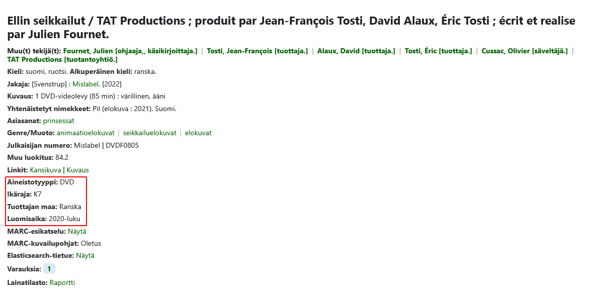 Perustiedot-näytölle lisätyt mukautukset Perustiedot-näytölle lisätyt mukautukset