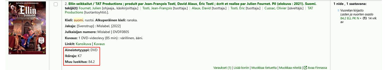 Hakutuloslistalle lisätyt mukautukset Hakutuloslistalle lisätyt mukautukset